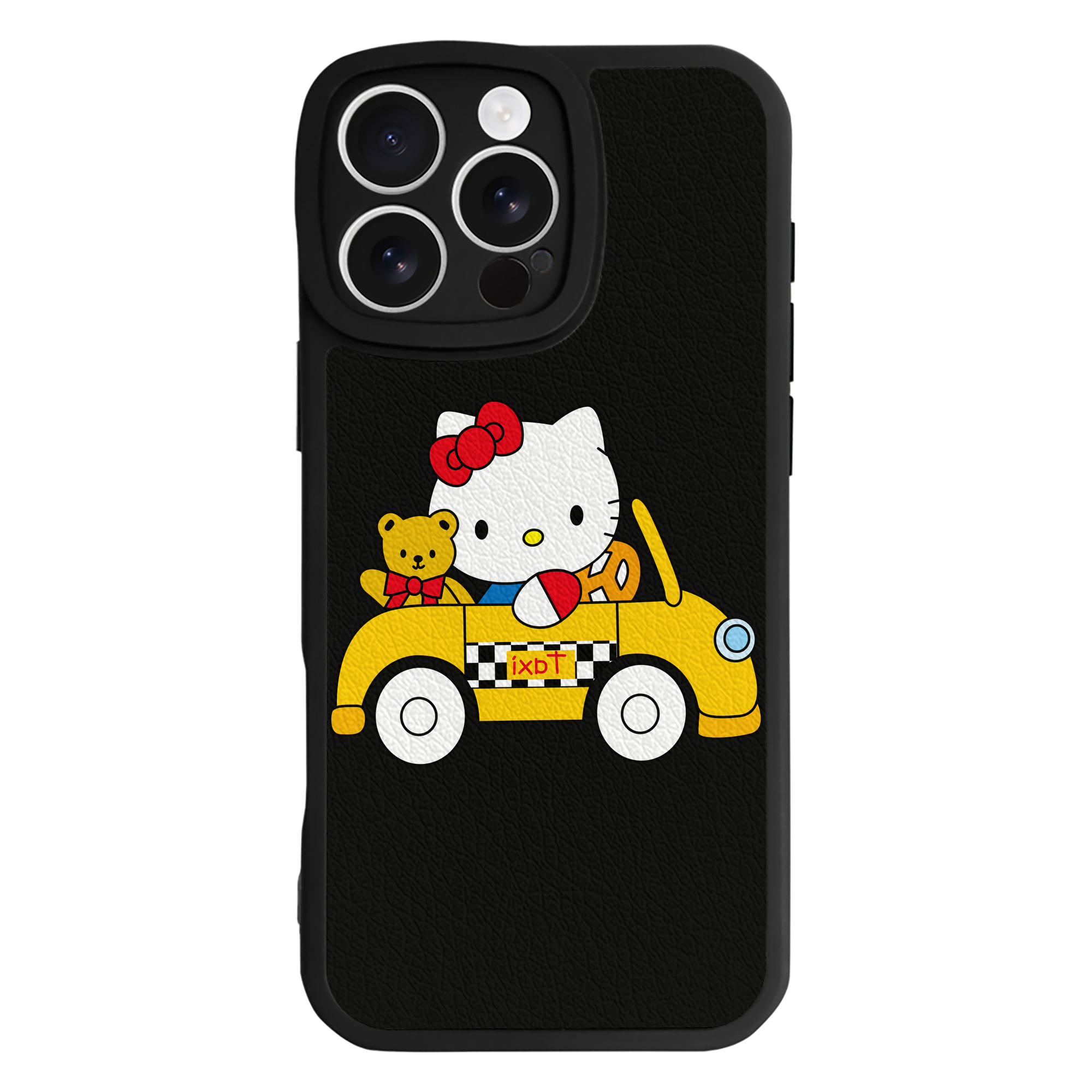 （画像用） Hello Kitty ハローキティ 【iPhone 16シリーズ対応】シリコンスマホケース（レザー調） 材質：シリコン